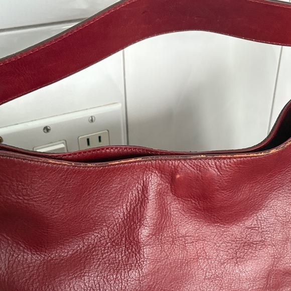 Cole Haan Red Leather Shoulder Bag - Picture 3 of 3